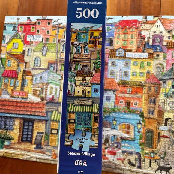 White Mountain Seaside Village Puzzle - Larger Pieces Colorful 500 Pieces - Picture 6 of 15
